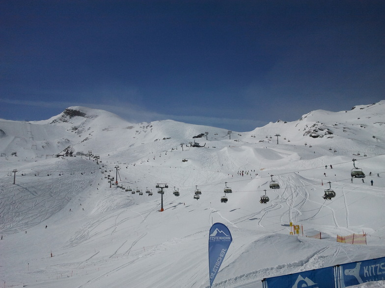 After a fresh fall of snow. As though a huge bag of icing sugar had ben spilt, Kaprun