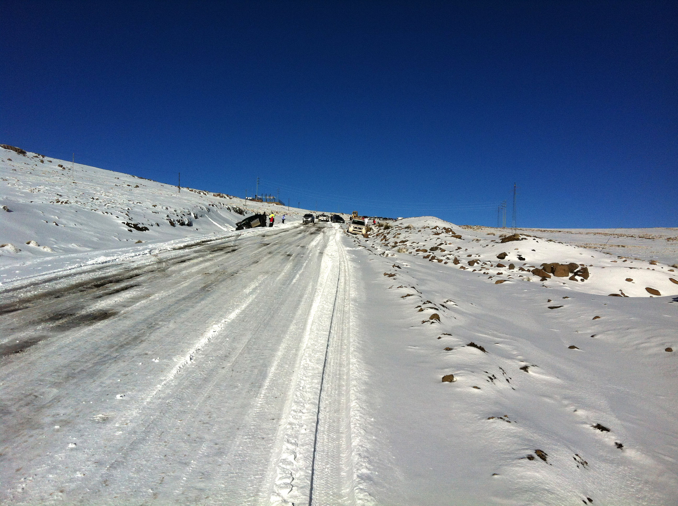 Icy road, Afriski Mountain Resort