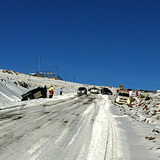 Icy road, Lesotho