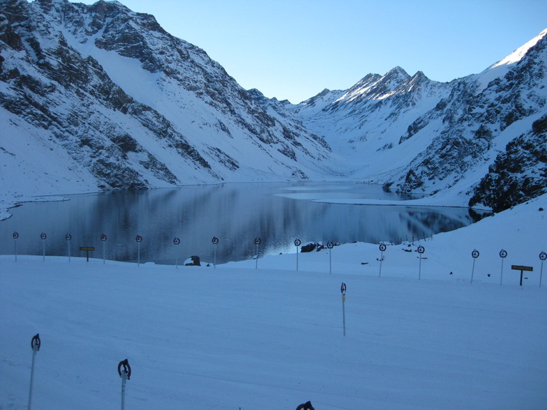 Tres Hermanos in sunset, Portillo