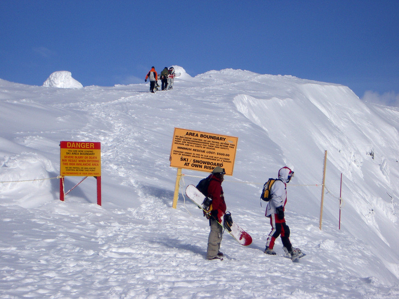 Getting psyched to drop in, Big White