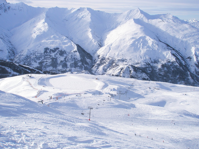 good weather and snow, Valloire