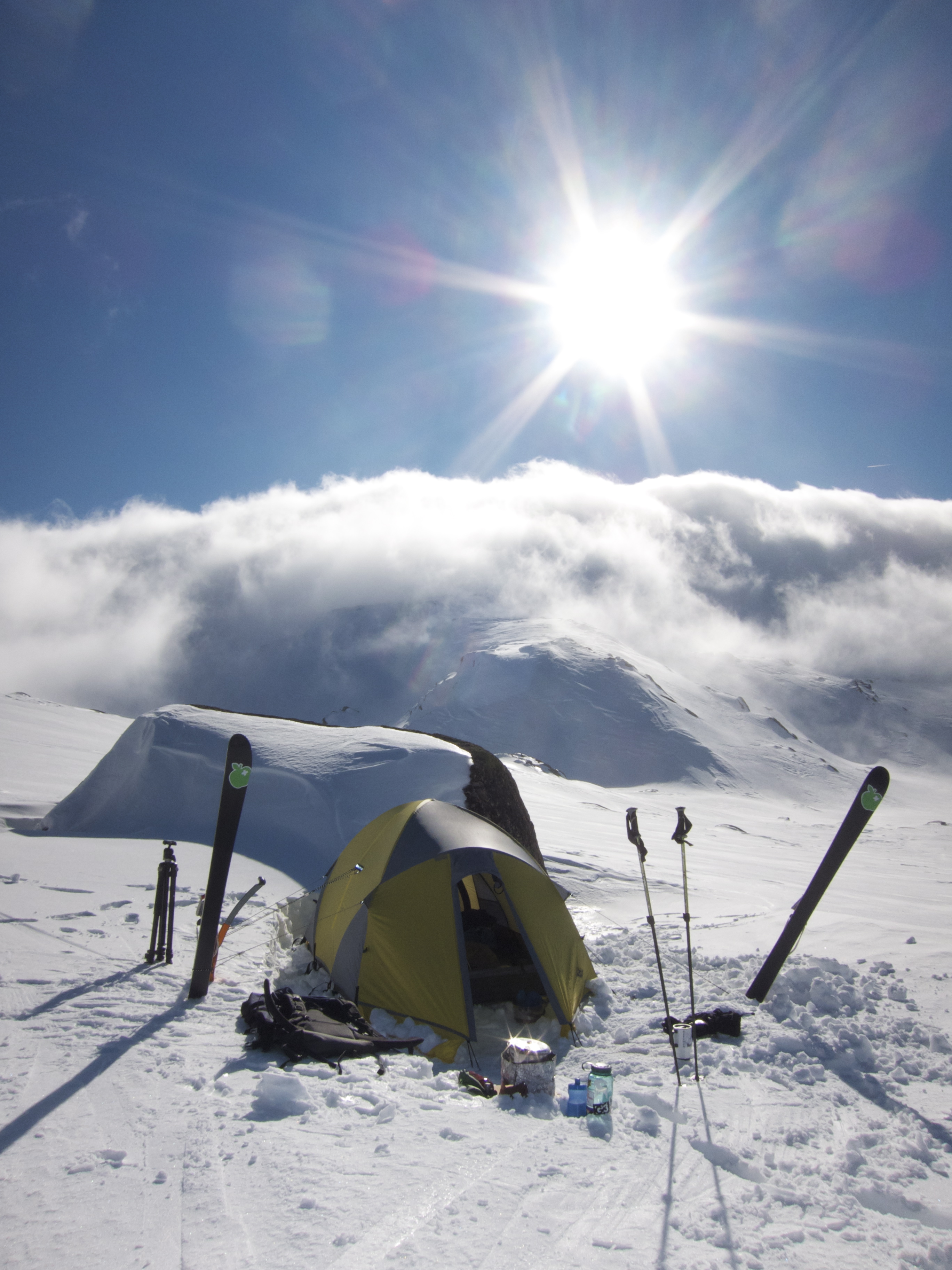 Camp at Blue Lake, Kosciuszko National Park, Australia, Charlotte Pass