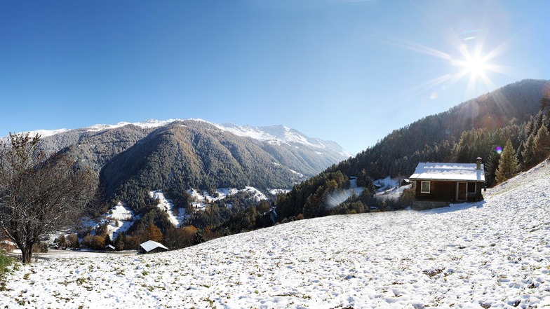 First snowfall of the season, Nendaz