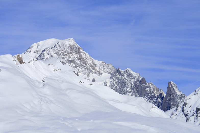 The Italian side of Mont Blanc from the Fort, La Rosière