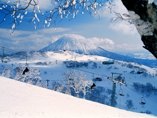 Mt Yotei from Niseko, Hokkaido, Japan, Niseko Annupuri