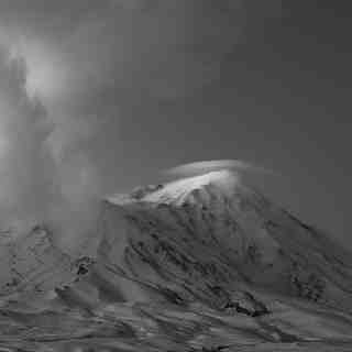 Mount Damavand from Nandal village, Shemshak