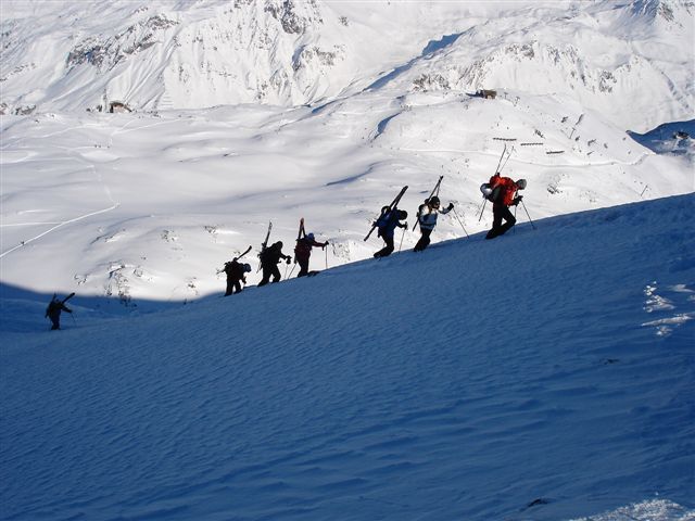 Climbing the Maroikopf in St. Anton early January 2006
