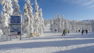 Levi run to the gondola photo