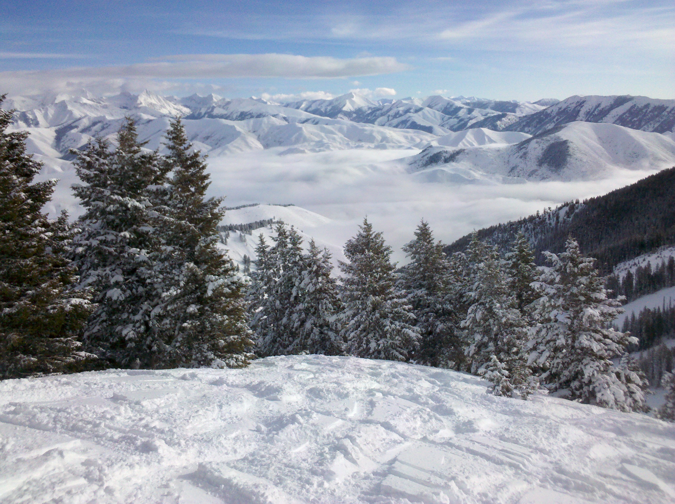 Looking south down the Wood River Valley, Sun Valley