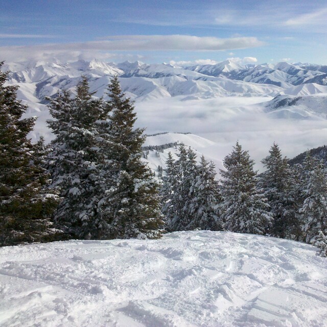 Sun Valley Snow: Looking south down the Wood River Valley
