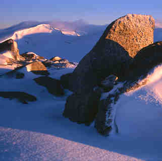 Dawn on the Kosciusko Main Range, Snowy Mountains, Australia, Thredbo