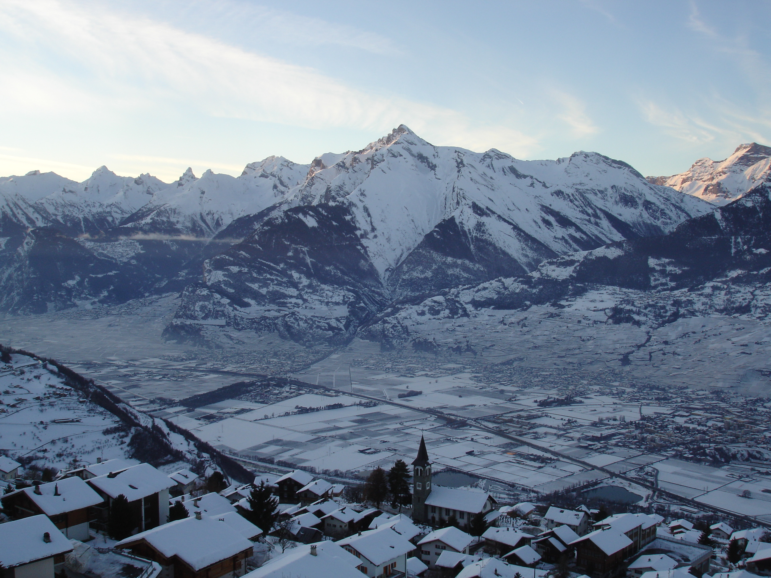 View from our balcony., Veysonnaz-Printse