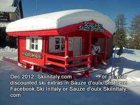 Ski School Meeting Hut top of Sportinia, Sauze d'Oulx (Via Lattea)