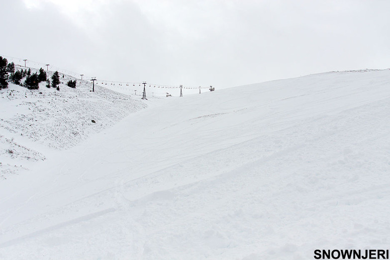 Snow situation in Livadhi piste, Brezovica