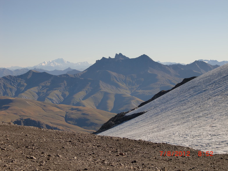 Belle vue sur le Mont Blanc depuis le glacier des 2Alpes, Les Deux Alpes