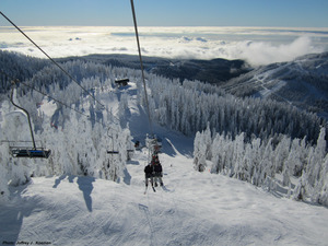 Sky Chair with Lions Express and Raven Ridge Chairs in the background, Cypress Mountain photo