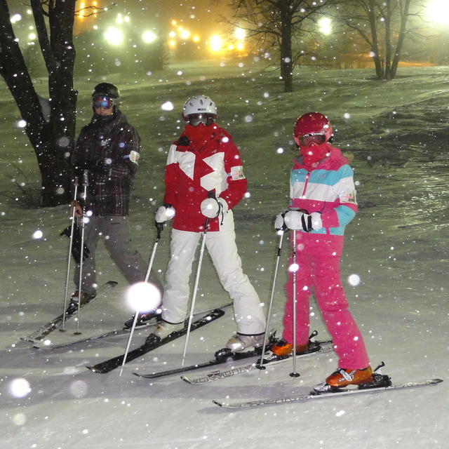Night skiing at Appi, Japan - Iwate