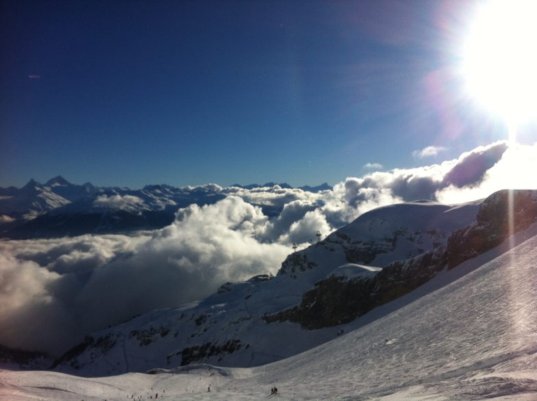 Sunny day on Plaine Morte, Crans Montana