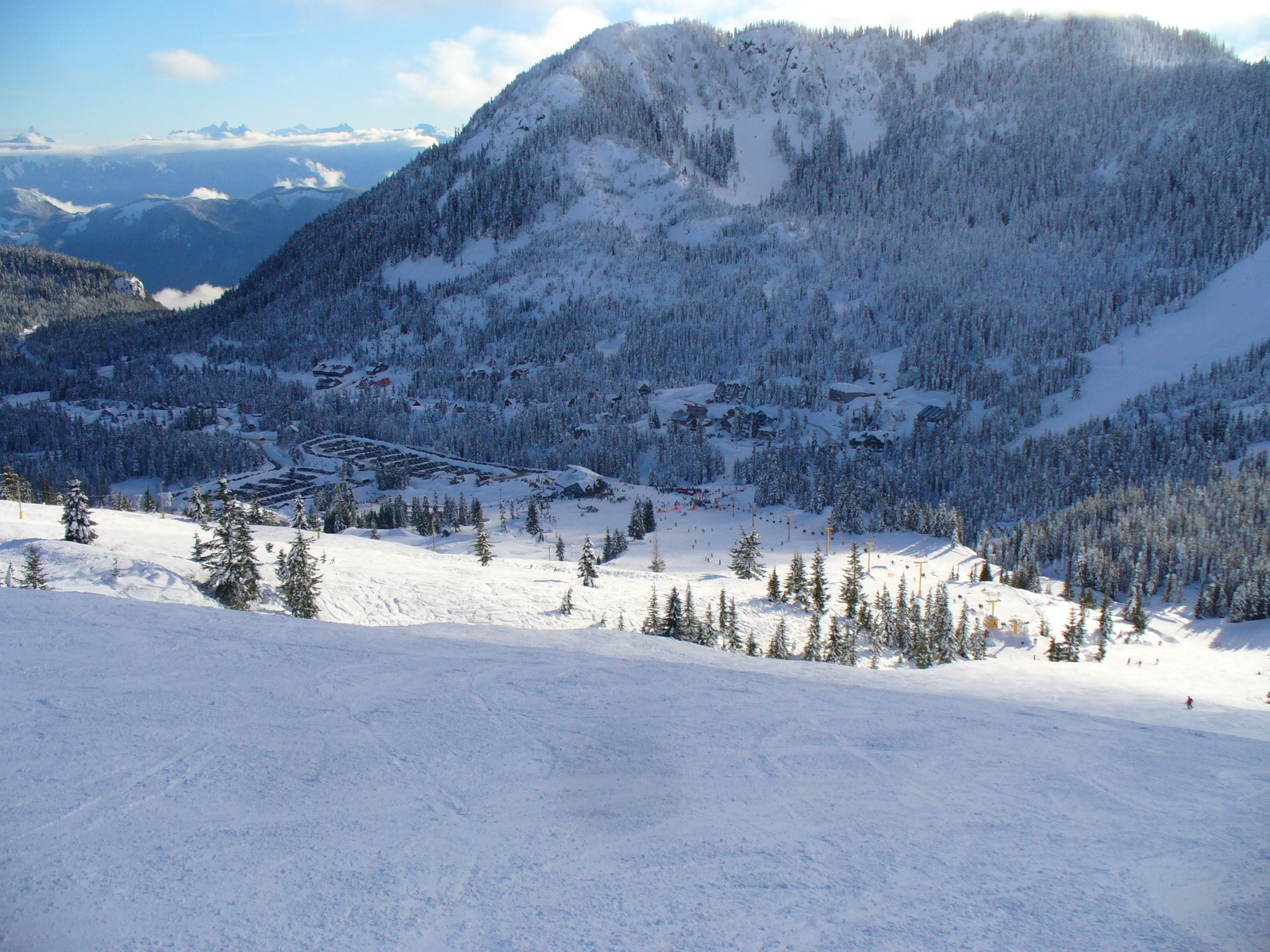 Hemlock Valley January 13, 2013 from the top of the Sasquatch Chair, Sasquatch Mountain Resort