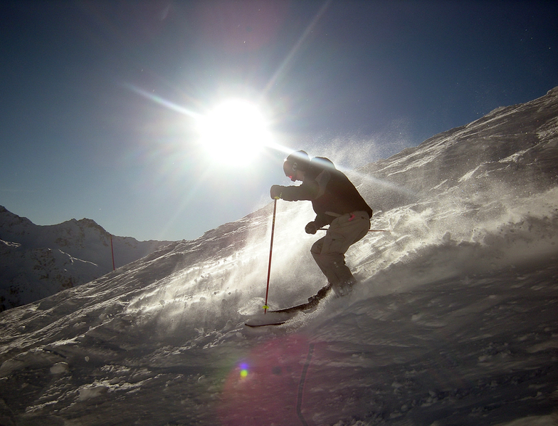 Excellent snow and sunshine in early January, Saint Gervais