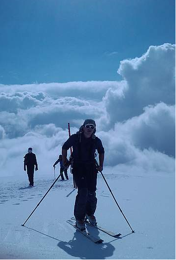 Ski touring to Tochal peak