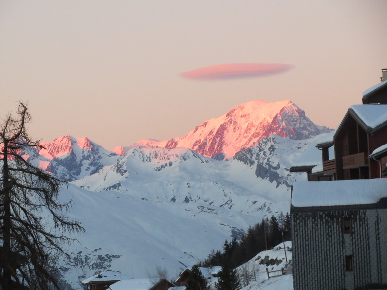 Mont Blanc at sunset, Peisey/Vallandry