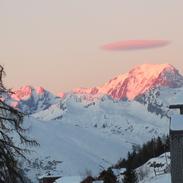 Mont Blanc at sunset, Peisey/Vallandry