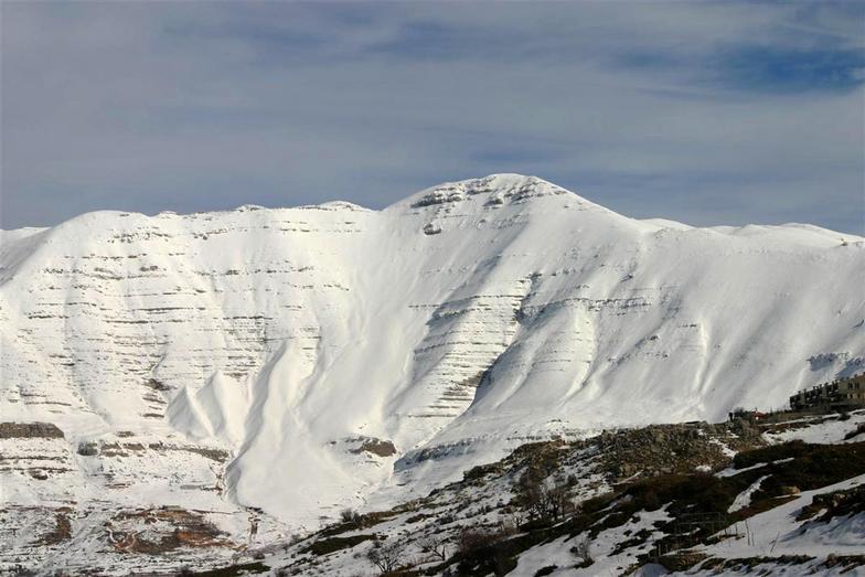 Close up of Mount Sannine, Lebanon., Laqlouq