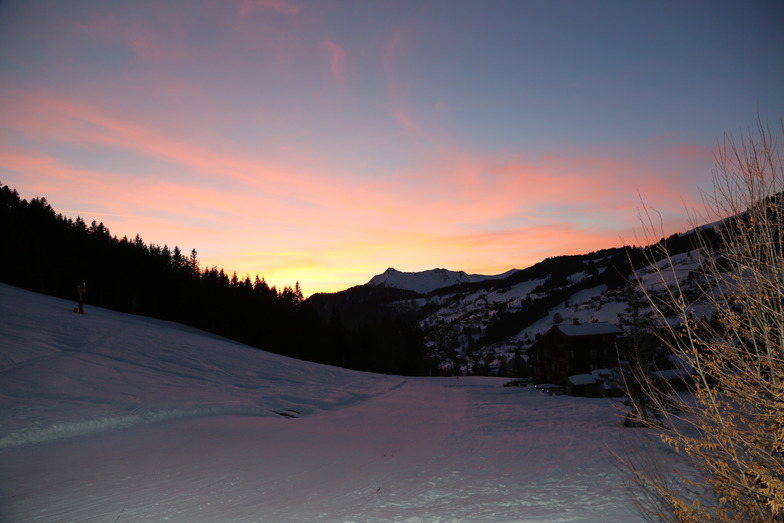 Les gets at sunset