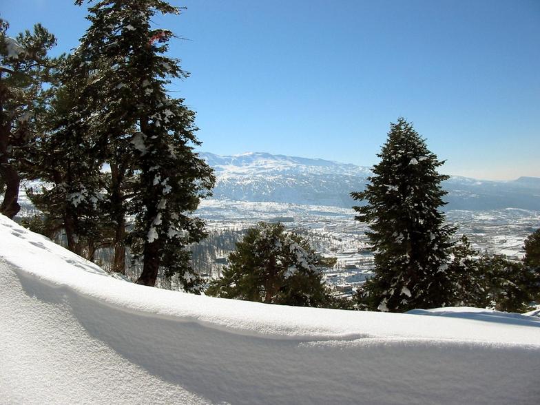 View on the mountains in Akkar, northern Lebanon, Mzaar Ski Resort