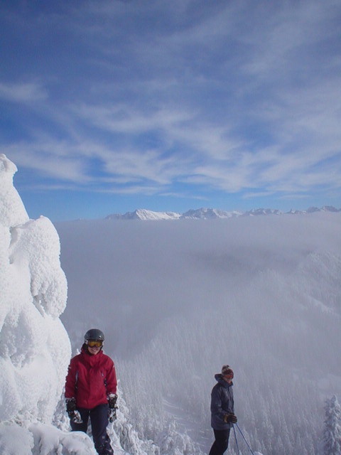 Sharlynn and Fred on Top of Seventh Heaven, Stevens Pass