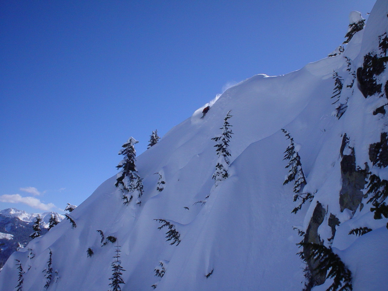 powder slash on the wall, Stevens Pass