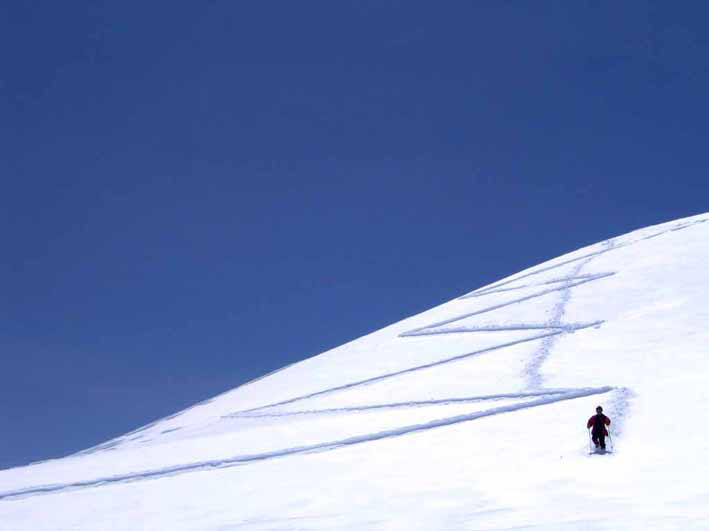 scratching out the snow, Sierra Nevada