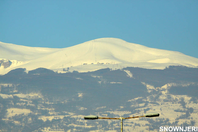 Ski center from autobahn, Popova Sapka