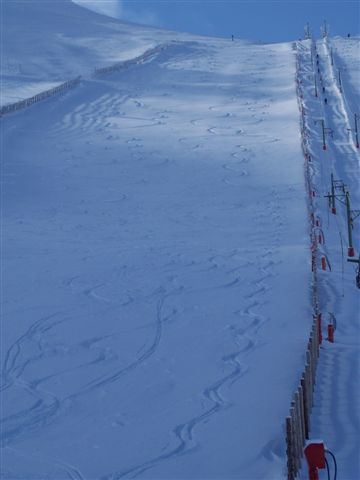 pista la pinilla I con nieve virgen, La-Pinilla