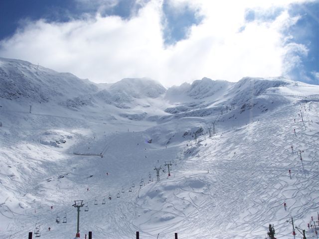 zona del mirador con nieve polvo, La-Pinilla