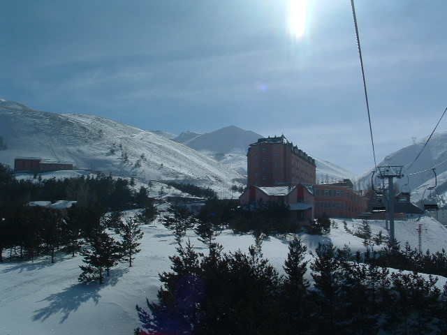 van hotel naar de berg / from hotel to mounten, Mt Palandöken