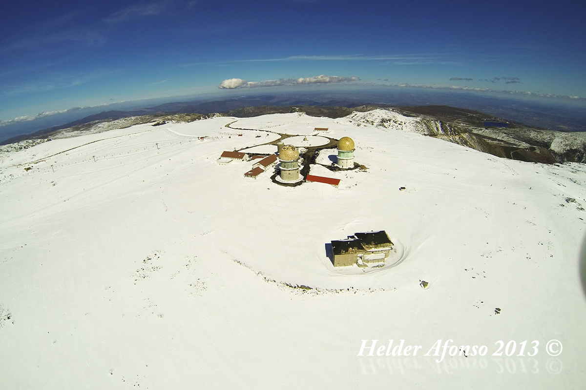 Vista aérea da Torre na Serra da Estrela