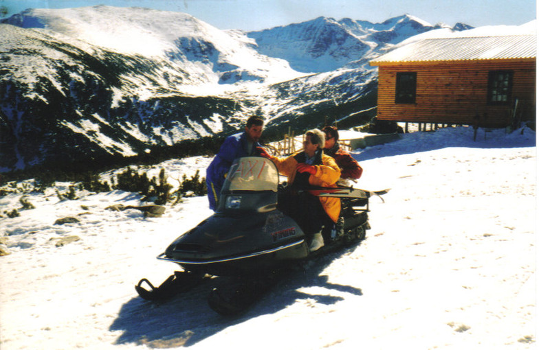 going to the gondelastation on the top in 2001!, Borovets