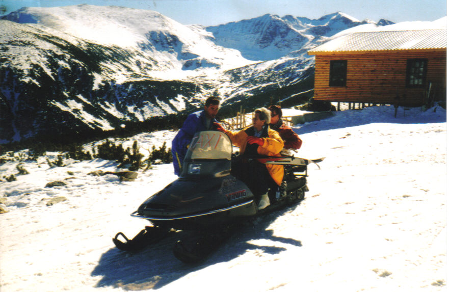 going to the gondelastation on the top in 2001!, Borovets