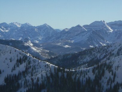 views from top of tram, Snowbird