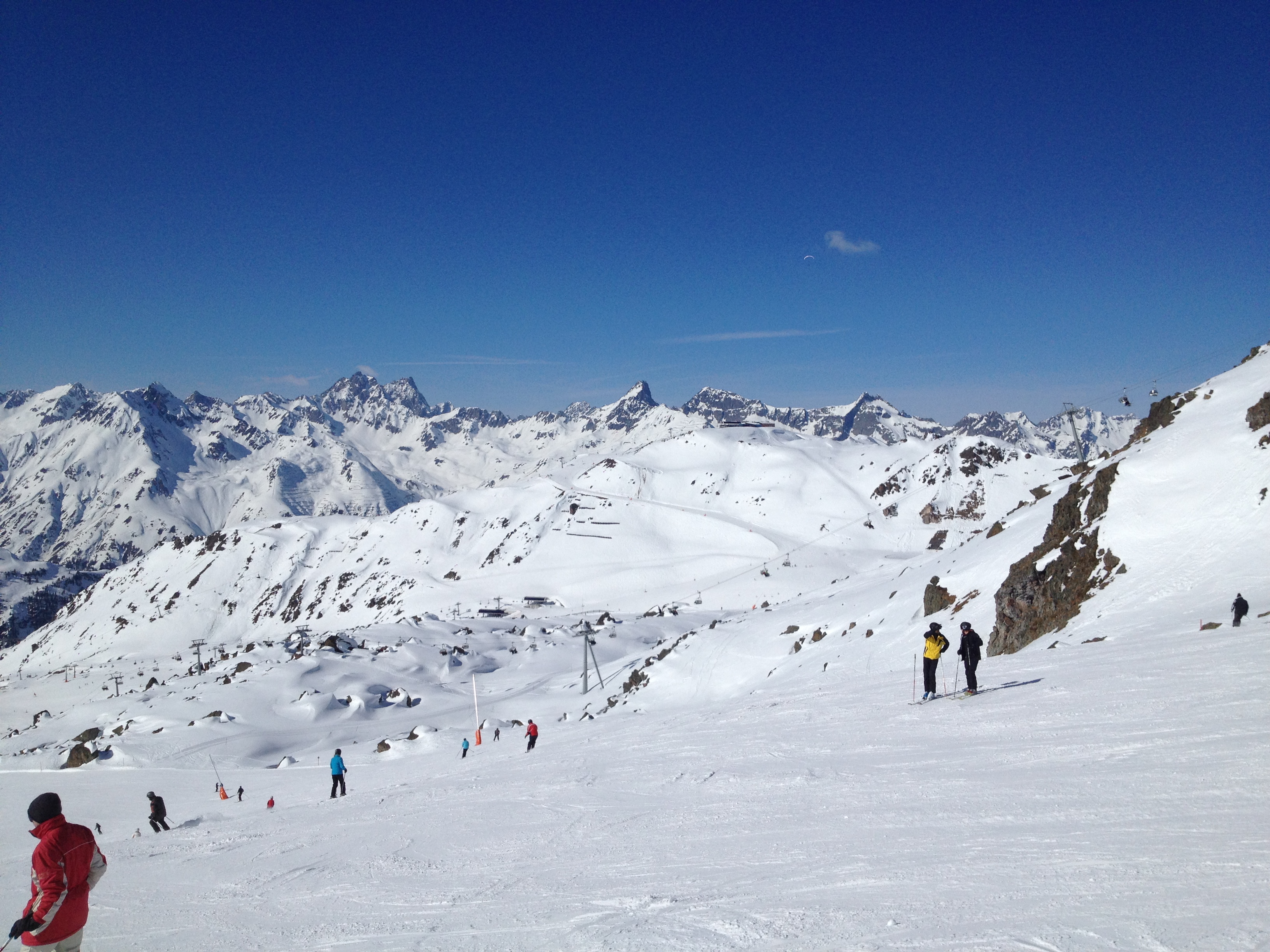Looking down to Idalpe, Ischgl