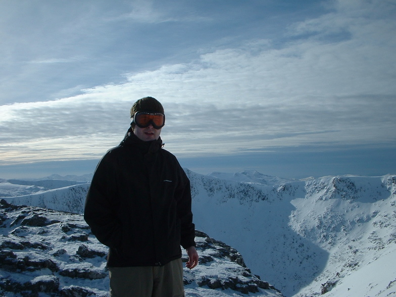 Dazza boy at the summit, Glencoe Mountain Resort