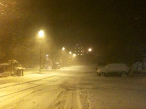 Snow arrives, Farellones