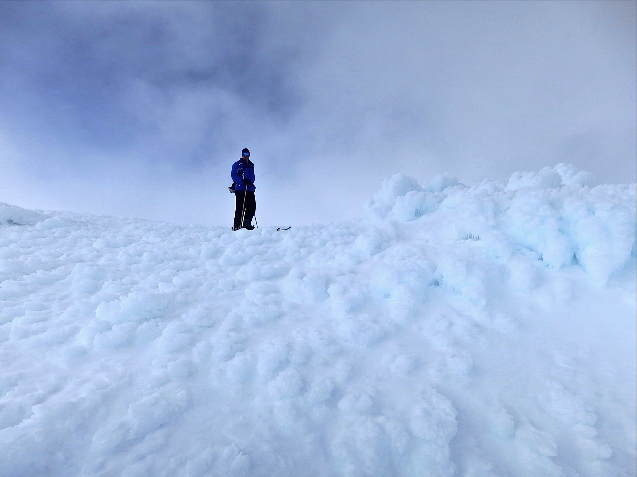 Rime ice on the summit of The Ramshead above Thredbo, Australia
