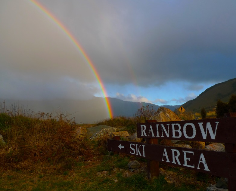 Rainbow snow