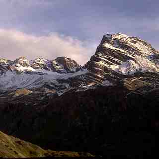 Starting winter on Alps, Passo Dello Stelvio Stilfserjoch