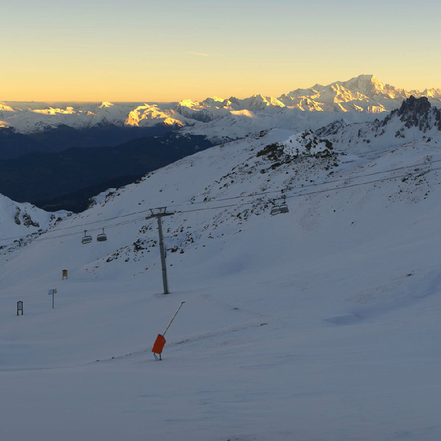 St Martin de Belleville Snow: The piste above St Martin de Belleville
