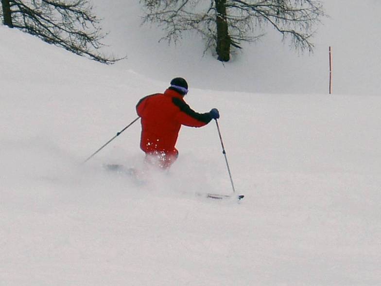 Telemark on skiruns of Montgenevre (Via Lattea) 01, Montgenèvre (Vialattea)